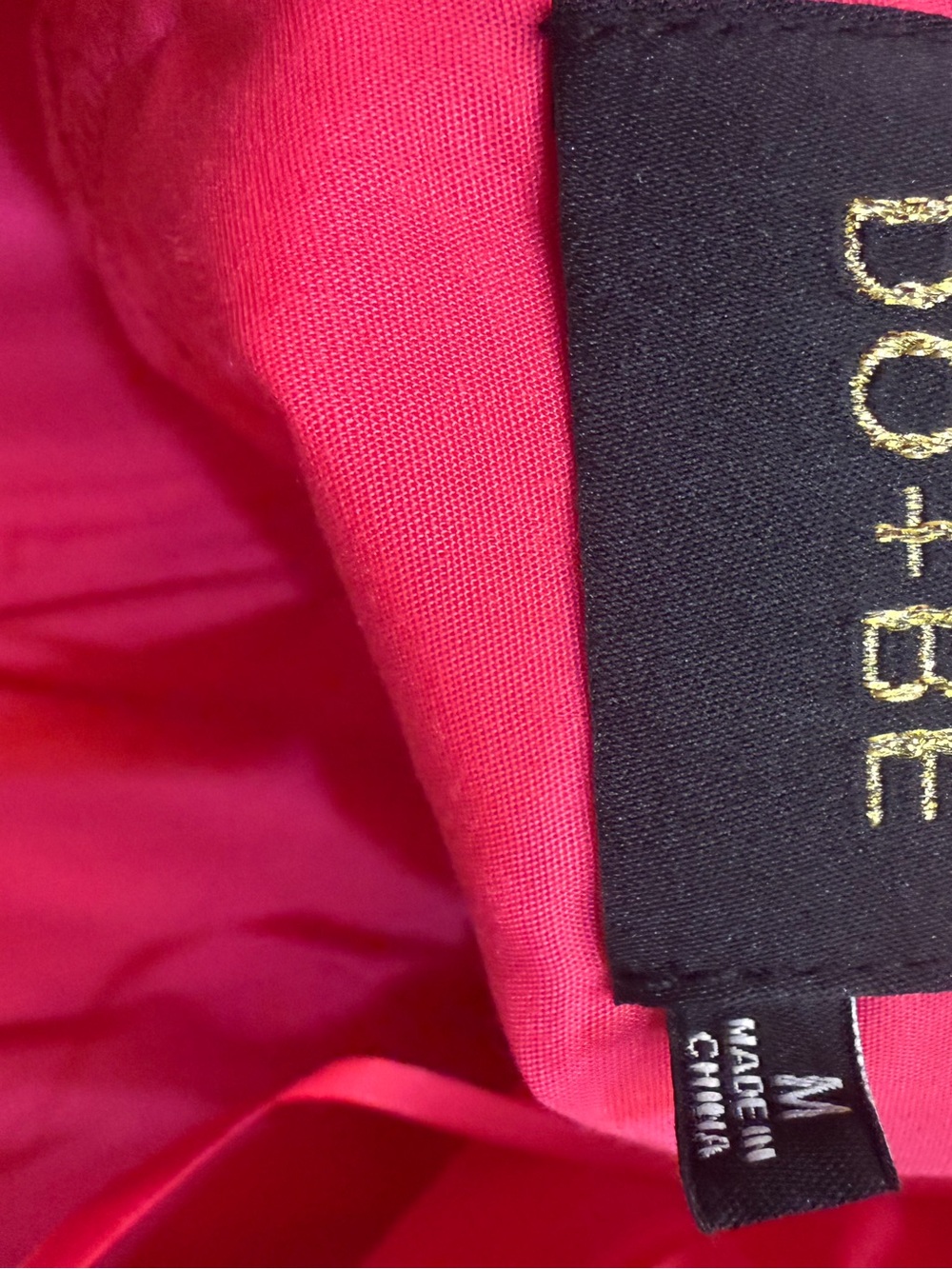 DO+BE Hot Pink Tiered Ruffle Party Dress medium - Picture 3 of 3